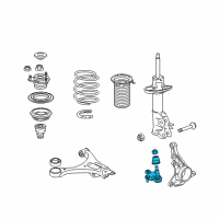 OEM 2014 Honda Civic Joint Complete, Front Ball (Lower) Diagram - 51220-TR0-A01