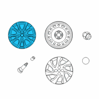 OEM 2020 Toyota Yaris Wheel, Alloy Diagram - 42611-WB009