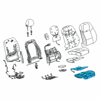 OEM 2019 Cadillac CTS Seat Cushion Pad Diagram - 23434153