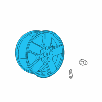 OEM 2010 Dodge Nitro Wheel Alloy Diagram - 1BK48PAKAB