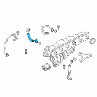 OEM BMW 740i Coolant Pipe, Flow Diagram - 11-53-7-583-902