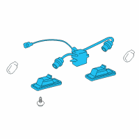 OEM Chevrolet Cruze Limited License Lamp Diagram - 95270497