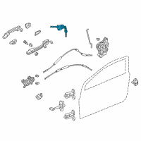 OEM 2014 Honda Civic Cylinder, Driver Side Door Diagram - 72185-TR0-A01