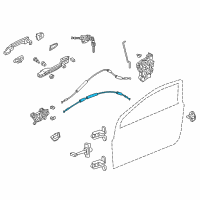 OEM 2013 Honda Civic Cable, Front Door Lock Diagram - 72133-TS8-A01