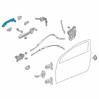 OEM 2013 Honda CR-V Handle, Driver Side (Polished Metal Metallic) Diagram - 72181-TR0-A11ZE