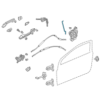 OEM 2012 Honda Civic Rod Set, R. FR. Door Latch Diagram - 72113-TS8-305