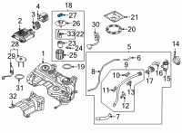 OEM Hyundai Santa Fe Sensor-Fuel Pressure Diagram - 31435-L1100