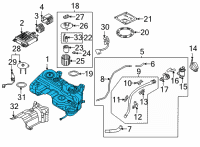 OEM Hyundai Tucson TANK ASSY-FUEL Diagram - 31150-P0500