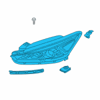 OEM 2019 Kia Cadenza Driver Side Headlight Assembly Diagram - 92101F6230