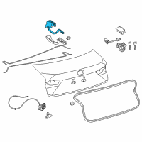 OEM Lexus IS300 Hinge Assembly, Luggage Diagram - 64520-53130