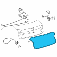 OEM 2014 Lexus IS250 Weatherstrip, Luggage Compartment Door Diagram - 64461-53030