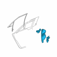 OEM 2010 Cadillac CTS Window Regulator Diagram - 22777912