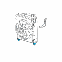 OEM Chevrolet Radiator Upper Insulator Diagram - 52027827