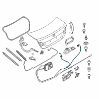 OEM 2016 BMW 550i Bowden Cable, Emergency Unlocking Diagram - 51-24-7-238-463