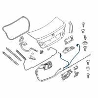 OEM 2014 BMW 535i Bowden Cable, Emergency Unlocking Diagram - 51-24-7-238-463