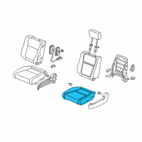 OEM 2006 Honda Element Pad Assembly, Right Front Seat Cushion Diagram - 81132-SCV-A01