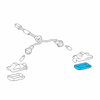 OEM 2005 Lexus SC430 Lens & Cover, License Plate Lamp, LH Diagram - 81691-02041