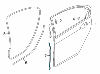 OEM 2019 BMW M760i xDrive Gasket B-Pillar Bottom Right Diagram - 51-76-7-336-044