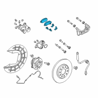 OEM 2019 Jeep Compass Rear Disc Brake Pad Kit Diagram - 68353597AA