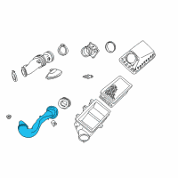 OEM 2000 Lincoln LS Air Intake Hose Diagram - XW4Z9C675AA