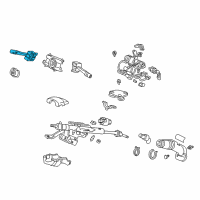 OEM 1995 Acura Integra Switch Assembly, Lighting (A) Diagram - 35255-SR3-A02