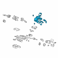 OEM Acura Lock Assembly, Steering Diagram - 35100-ST7-A53