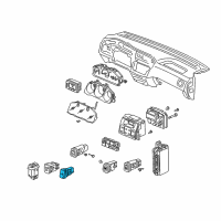 OEM Acura Switch Assembly, Hazard (Gun Metallic) Diagram - 35510-S3V-A02ZC