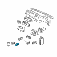 OEM Acura MDX Switch Assembly, Hazard (Gun Metallic) Diagram - 35510-S3V-A02ZC