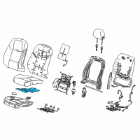 OEM Cadillac ATS Seat Cushion Heater Diagram - 13508733