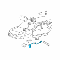 OEM 2004 Lincoln Aviator Side Impact Sensor Diagram - 6W4Z-14B416-A