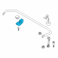 OEM 2017 BMW 540i xDrive Right Stabilizer Bar Bracket Diagram - 33-55-6-861-478