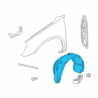 OEM 2011 Chrysler 200 Shield-Fender Diagram - 4389813AF