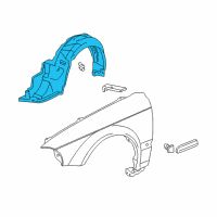 OEM 2000 Honda Civic Fender, Right Front (Inner) Diagram - 74101-S04-J10