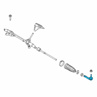 OEM 2021 Ford EcoSport Outer Tie Rod Diagram - GN1Z-3A130-A