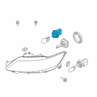 OEM Ford Edge Signal Lamp Bulb Socket Diagram - 8A8Z-13411-A