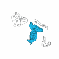 OEM 2012 Hyundai Santa Fe Exhaust Manifold Catalytic Assembly Diagram - 28510-2G375