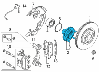 OEM Ford Maverick HUB ASY - WHEEL Diagram - NZ6Z-1104-A
