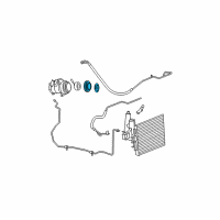 OEM 2008 Jeep Grand Cherokee PULLEY-A/C Compressor Diagram - 68000599AA