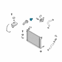 OEM Hyundai Accent Thermostat Assembly Diagram - 25500-2B000