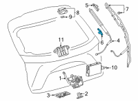 OEM 2022 Lexus NX350h BRACKET, BACK DOOR D Diagram - 68948-78030