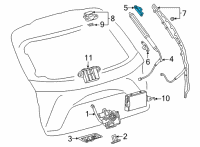 OEM 2022 Lexus NX350h BRACKET, BACK DOOR D Diagram - 68945-78040