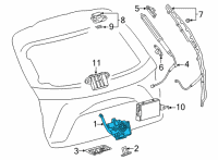 OEM Lexus NX250 LOCK ASSY, BACK DOOR Diagram - 69350-78090