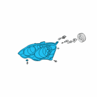 OEM 2002 Acura RSX Driver Side Headlight Lens/Housing Diagram - 33151-S6M-A01