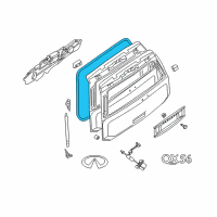 OEM 2004 Infiniti QX56 Weatherstrip-Back Door Opening Diagram - 90832-7S00A