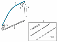 OEM 2022 Honda Civic MOLDING, R- FR Diagram - 72425-T20-A11