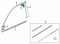 OEM 2022 Honda Civic GARNISH, R- FR Diagram - 72456-T20-A01