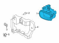 OEM Nissan Rogue Fog Lamp Assy-RH Diagram - 26150-8990D