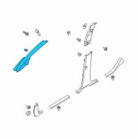 OEM 2018 Ford C-Max Weatherstrip Pillar Trim Diagram - DM5Z-5803598-AA