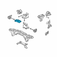 OEM 1999 Honda CR-V Bracket, R. FR. Stopper (MT) Diagram - 50843-S10-J00