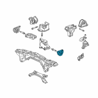 OEM 1998 Acura Integra Rubber, Left Front Stopper Insulator (Mt) Diagram - 50842-ST0-N10